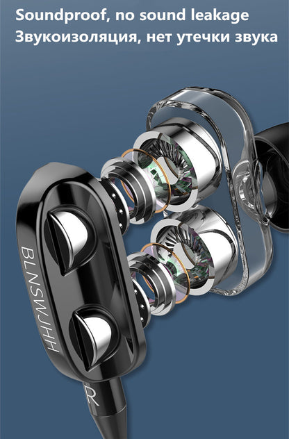 Dual moving coil dual speaker headset