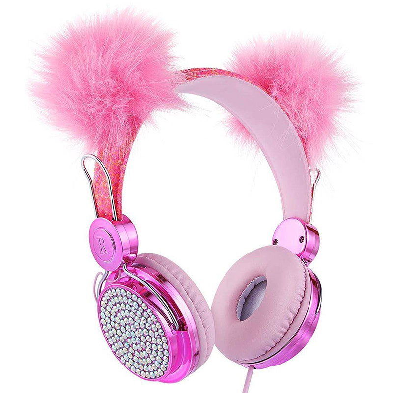 Plush hair ball earphone headset