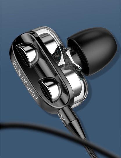 Dual moving coil dual speaker headset