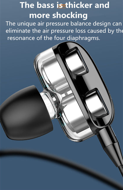 Dual moving coil dual speaker headset