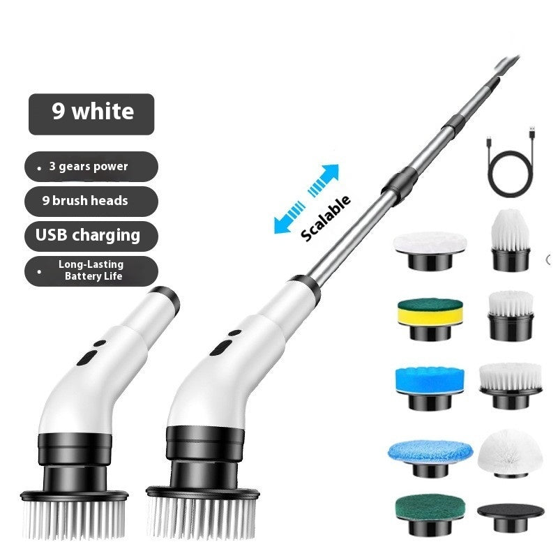 Electric Multifunction Cleaning Brush Long Handle Mop Household