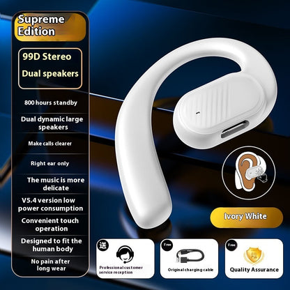 Unilateral Double Speaker Ear-mounted Bluetooth Headset