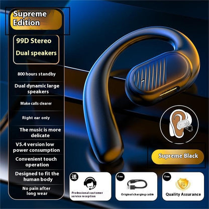 Unilateral Double Speaker Ear-mounted Bluetooth Headset