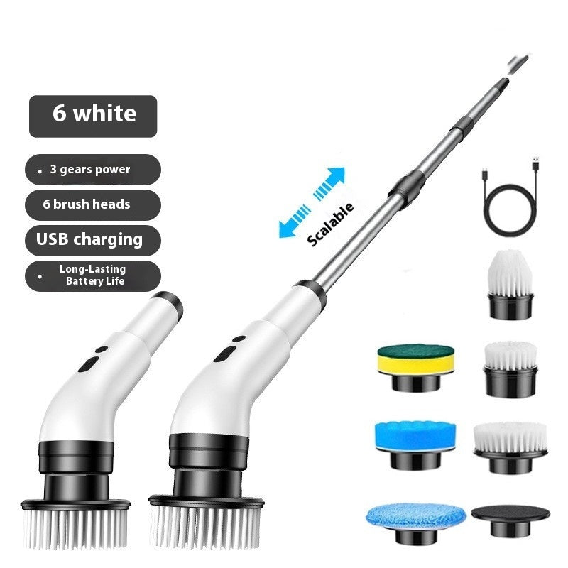 Electric Multifunction Cleaning Brush Long Handle Mop Household